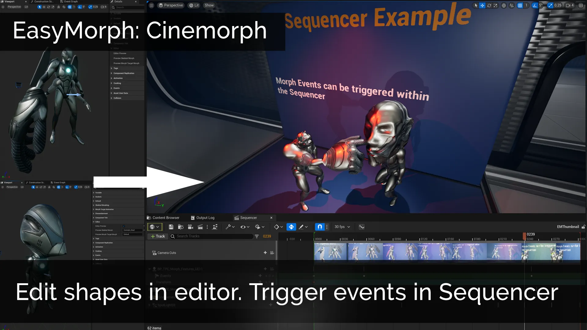 Trigger and modify Animations in the Sequencer.