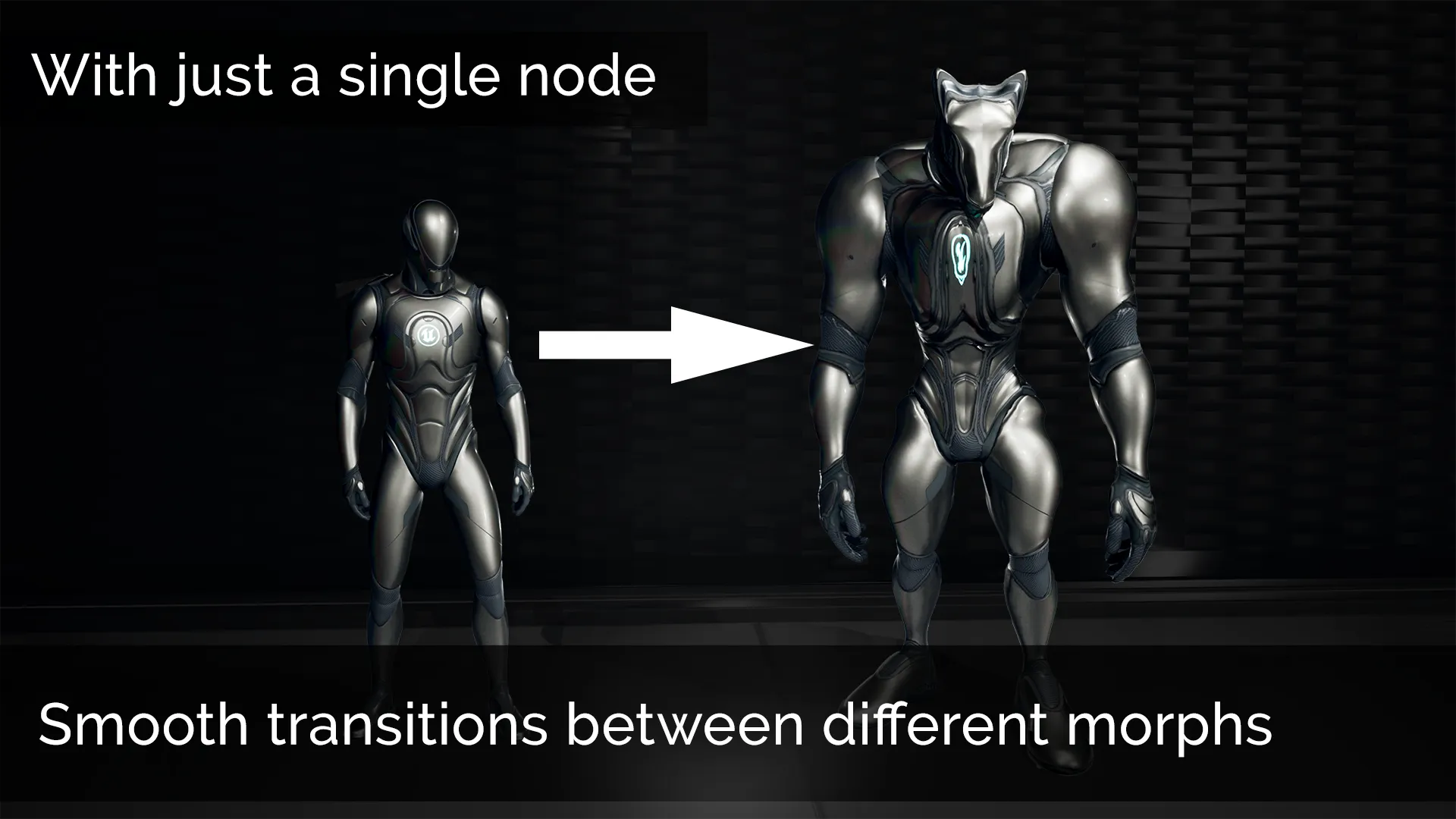 Smooth Transitions between different Skeletal Morphs.